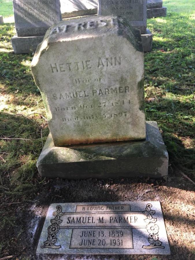 Samuel and Hettie Parmer headstones