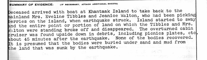 robert w tibbles death cert explanation